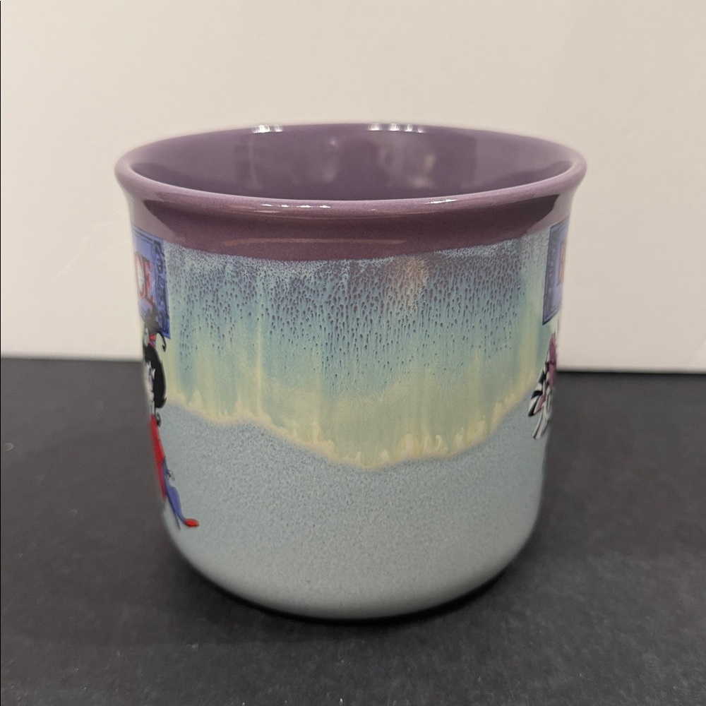 NEW Beetlejuice Mug with Lydia and Beetlejuice characters blue purple inside - Picture 2 of 9
